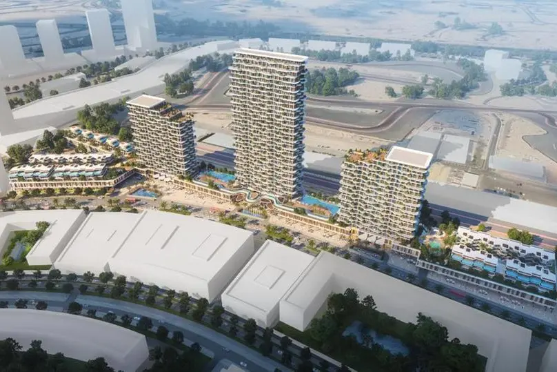 The mixed-use development called Takaya will be located in Dubai Motor City. Image courtesy Union Properties.