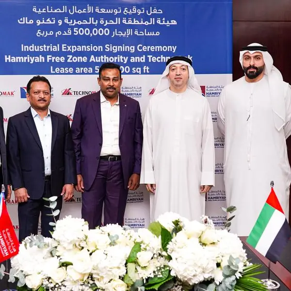 Technomak expands in Hamriyah Free Zone, increasing industrial facility area to over 1.8 mln sq.ft