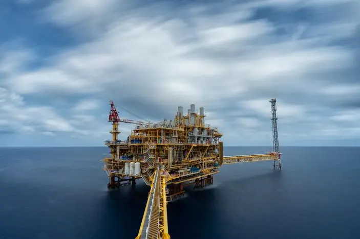 Petroleum Production platform in offshore in oil industry. , Getty Images/Getty Images