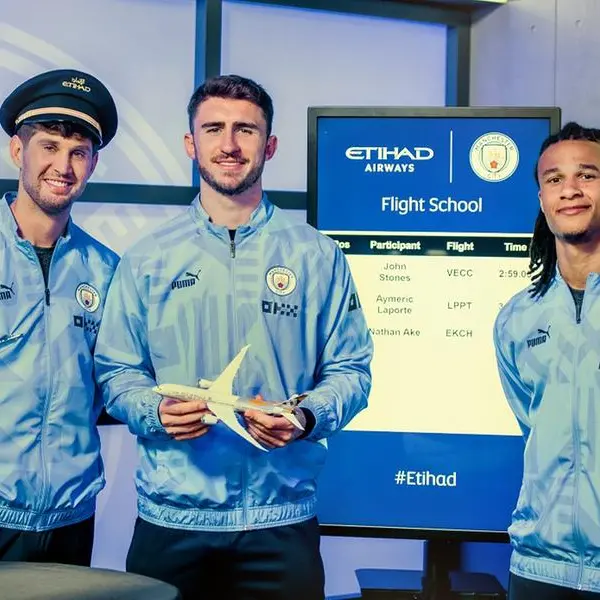 Manchester City players earn their wings in Etihad’s Pilot Challenge