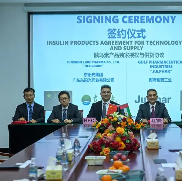 Gulf Pharmaceutical Industries ‘Julphar’ signs landmark agreement with Sunshine Lake Pharma
