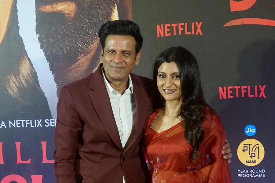 MUMBAI, INDIA - JANUARY 09 : Manoj Bajpai and Kankana Sen Sharma attend the screening of Netflix web series \\'Killer Soup\\' on January 09, 2024 in Mumbai, India (Photo by Prodip Guha/Getty Images) , Getty Images