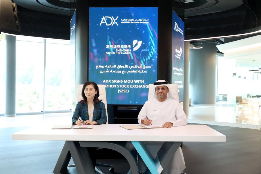 Abu Dhabi Securities Exchange and China’s Shenzhen Stock Exchange signed a Memorandum of Understanding to promote strategic cooperation.