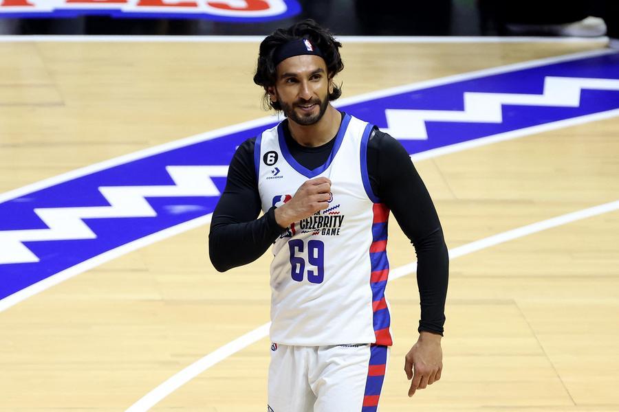 Ranveer Singh Dons A Phool Patti Coord Set At NBA Abu Dhabi Games 2022