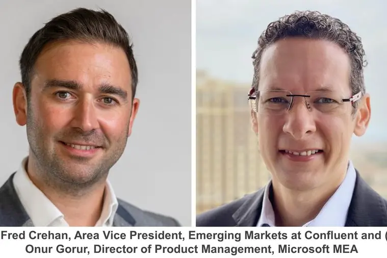 Fred Crehan, Area Vice President, Emerging Markets at Confluent and Onur Gorur, Director of Product Management, Microsoft MEA. Image Courtesy: Confluent