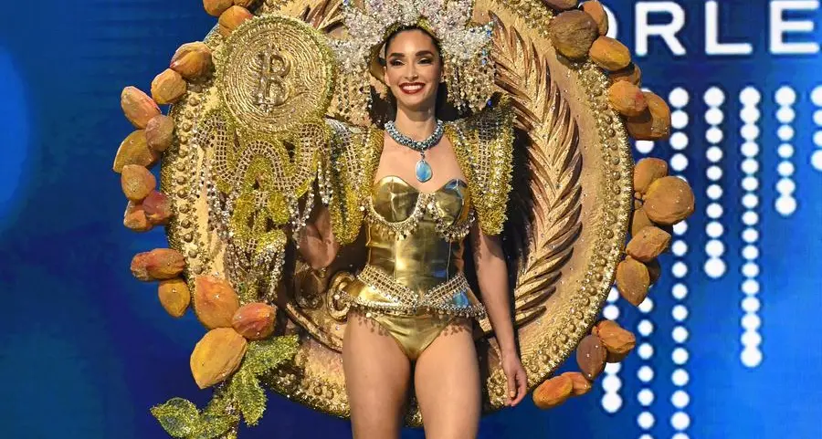 Miss El Salvador dons golden bitcoin outfit at beauty pageant