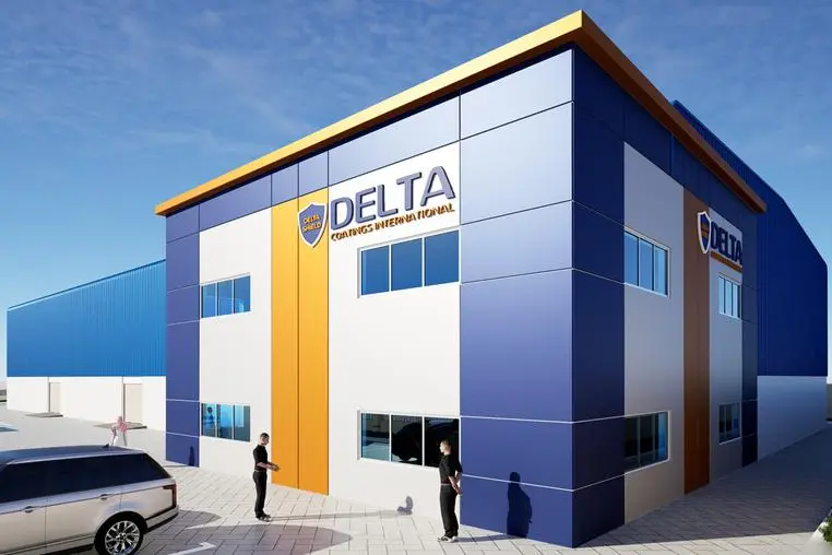 DELTA Coatings\\u2019 new eco-friendly HQ and manufacturing plant being built at Dubai Industrial City. Image courtesy: DELTA Coatings