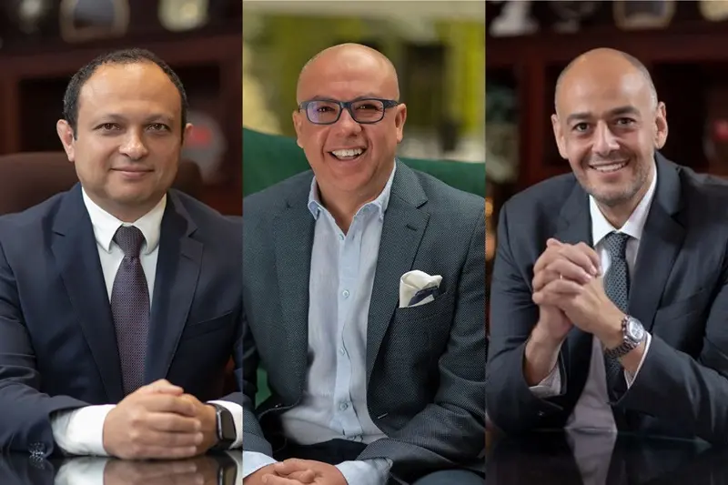 Mountain View Leadership (L to R): Wael Ezz, Partner & Co-CEO ; Amr Soliman, Founder and Chairman; Wael Lotfy, Partner & Co-CEO