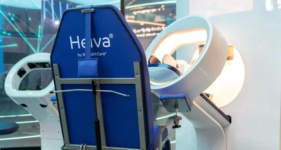 Blood-drawing robot featured at \"Emirates Health Services\" Platform at Arab Health 2024