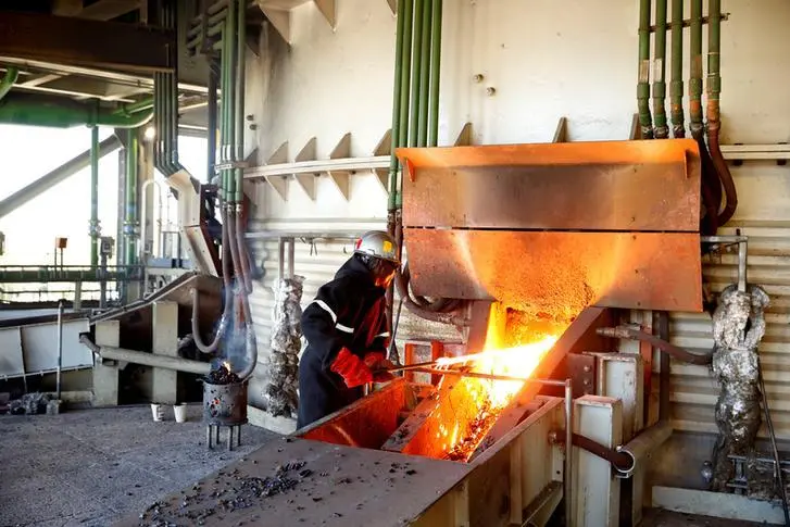 A worker attends to machinery at a smelter plant at Anglo America Platinum\\'s Unki mine in Shurugwi, Zimbabwe, May 16, 2019. Picture taken May 16, 2019. REUTERS/Philimon Bulawayo Image used for illustrative purpose. , Reuters Images