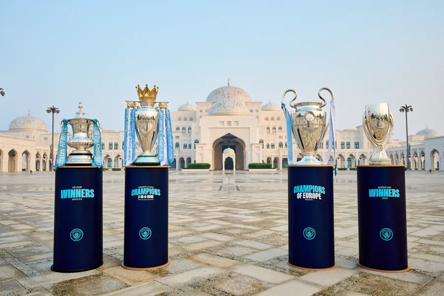 man city treble trophy tour lulu mall kochi