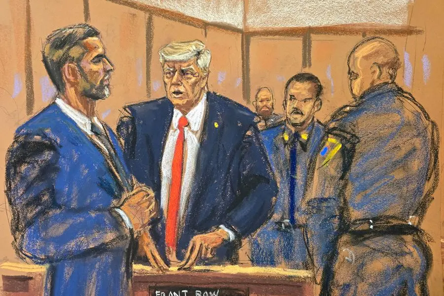 Courtroom sketches from Trump's NY hush money trial