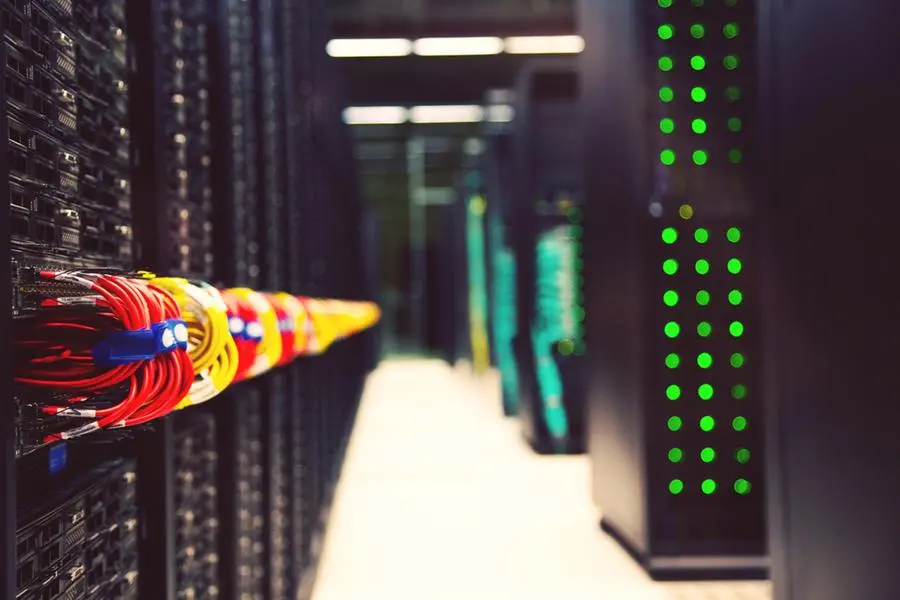 Powerful supercomputer working. - stock photo. High performance computer. Source: Getty Images , Getty Images/Getty Images