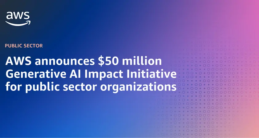 أمازون ويب سيرفيسز تعلن عن مبادرة تأثير الذكاء الاصطناعي التوليدي بقيمة 50 مليون دولار للمنظمات في القطاع العام