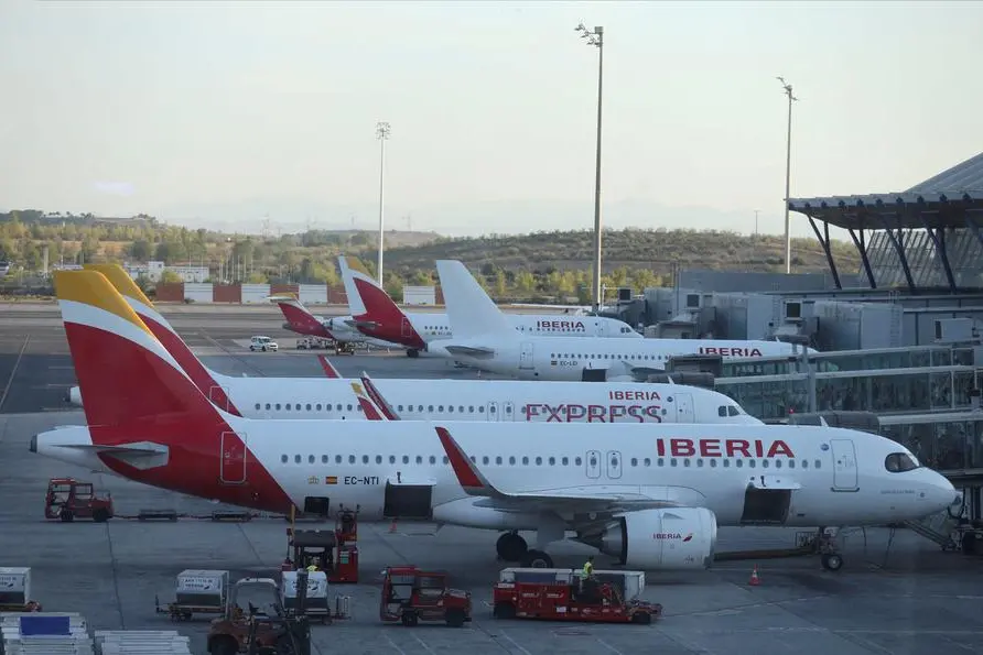FILE PHOTO: An Iberia Express aircraft is seen on the tarmac of Adolfo Suarez Madrid-Barajas Airport, in Madrid, Spain, August 27, 2022. REUTERS/Isabel Infantes/File Photo , Reuters