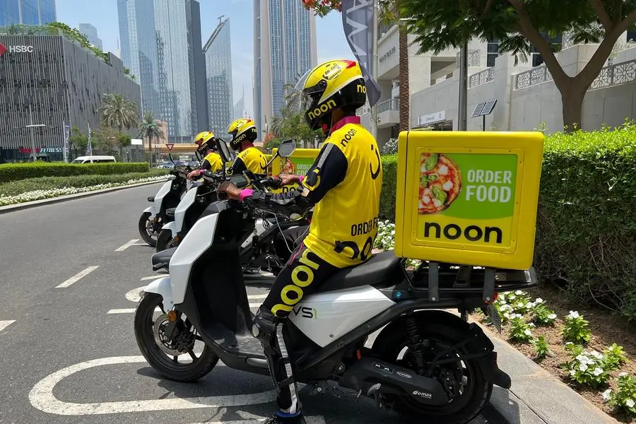 noon Food electric bikes delivery fleet. Image Courtesy: noon