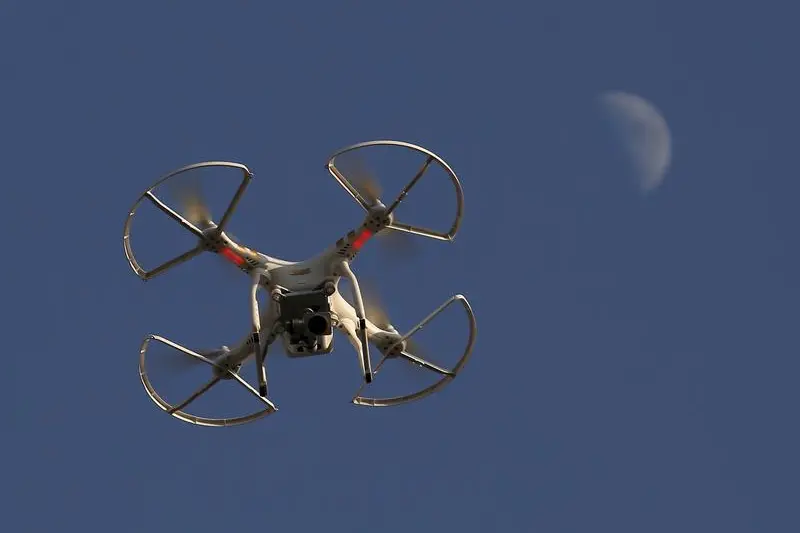 Image used for illustrative purpose. Drone flying in sky. , Bobby Yip    
