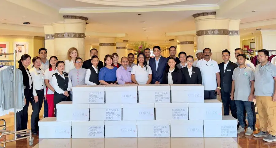 Coral Beach Resort Sharjah hands over 565 kg of end-of-life linens and uniforms for recycling