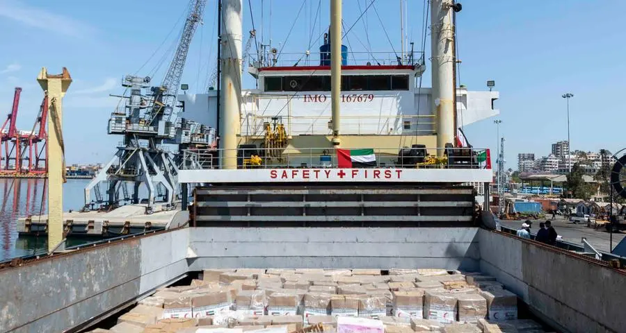Third UAE aid ship arrives at Latakia Port