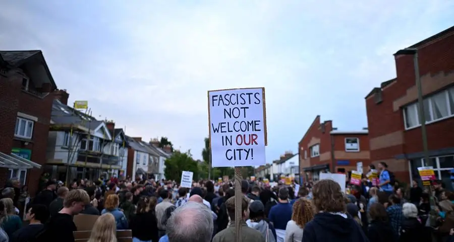 UK anti-racism protesters take to streets after days of far-right unrest