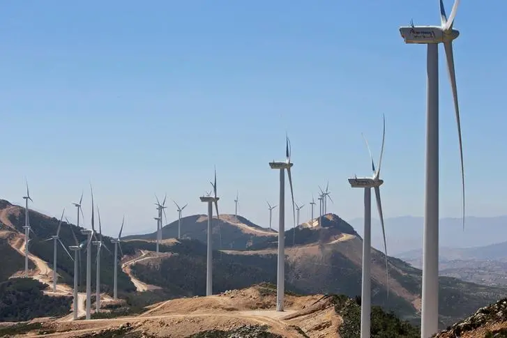 Saudi Acwa Power-generating windmills are pictured in Jbel Sendouq, on the outskirts of Tangier, Morocco, June 29, 2018. Image for illustrative purposes. , Reuters Images/Youssef Boudlal