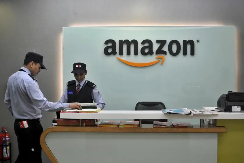 Security guards stand at the reception desk of the Amazon India office in Bengaluru, India, August 14, 2015. Image used for illustrative purpose. Abhishek N. Chinnappa, Reuters , Reuters Images