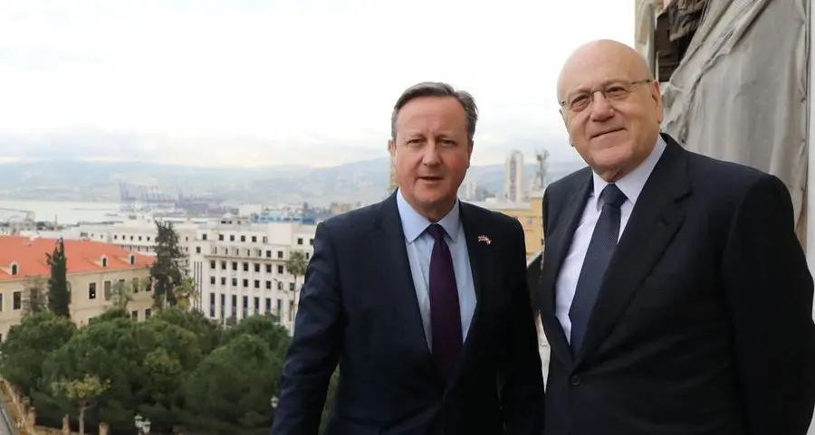 UK's Cameron urges calm on Lebanon-Israel border in Beirut talks