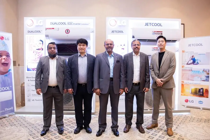 <p>From Left:</p>\\n\\n<p>Mr. Muneeb Baig, Sales Head-Residential AC LG Electronics Gulf, Mr. Youngwon Park, Team Leader-Residential AC LG Electronics Gulf,</p>\\n\\n<p>Mr. Anindya Bhattacharya, Product Head Residential AC &amp; Home Appliances-OTE Group, Mr. Sandeep Attri -Senior General Manager-OTE Group,</p>\\n\\n<p>Mr. Jack Lee, Team Leader-IT Sales LG Electronics Gulf</p>\\n