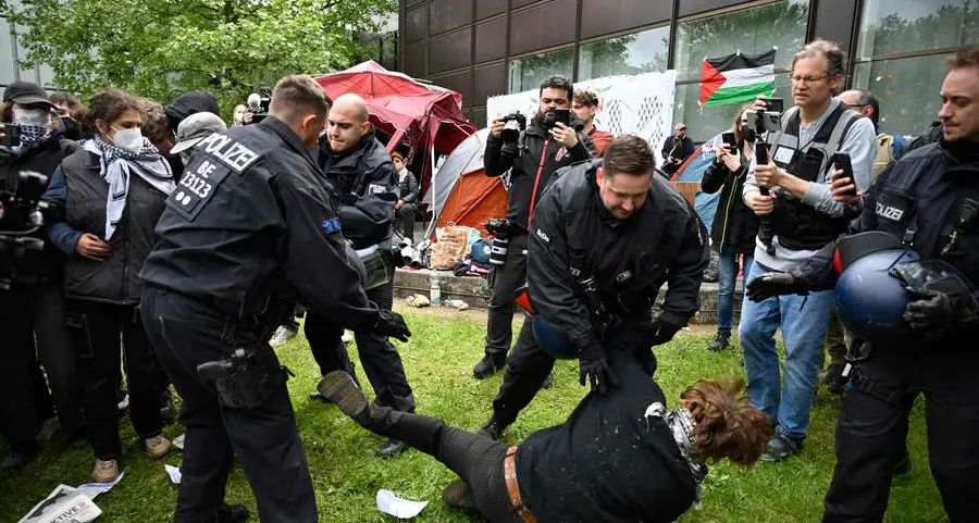 Police break up pro-Palestinian demos in Amsterdam, Berlin
