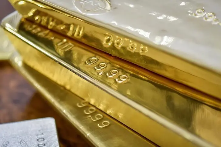 Gold bars are seen at the Kazakhstan\\'s National Bank vault in Almaty, Kazakhstan, September 30, 2016. Mariya Gordeyeva/File Photo, Reuters , Reuters Images