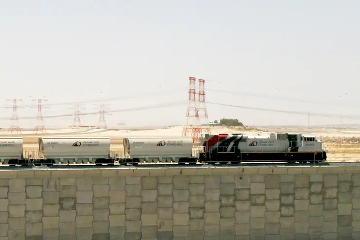 <p>Photo used for illustrative purpose only. A view of Etihad Rail&#39;s main line in the UAE. Source: Etihad Rail</p>\\n