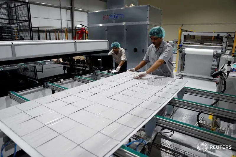 Image used for illustrative purpose. Workers are seen at the solar plant factory in Uyayna, north of Riyadh, Saudi Arabia April 10, 2018. Faisal Al Nasser, Reuters , Reuters Images