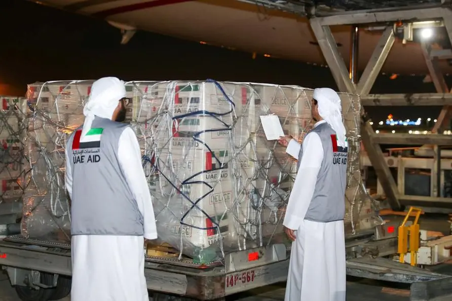 UAE provides 622 tonnes of humanitarian aid to Libya in 11 days, benefiting 6,386 families