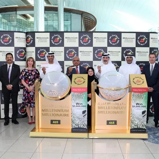 Emirati and Indian nationals win $1mln in Dubai Duty Free Millennium Millionaire promotion