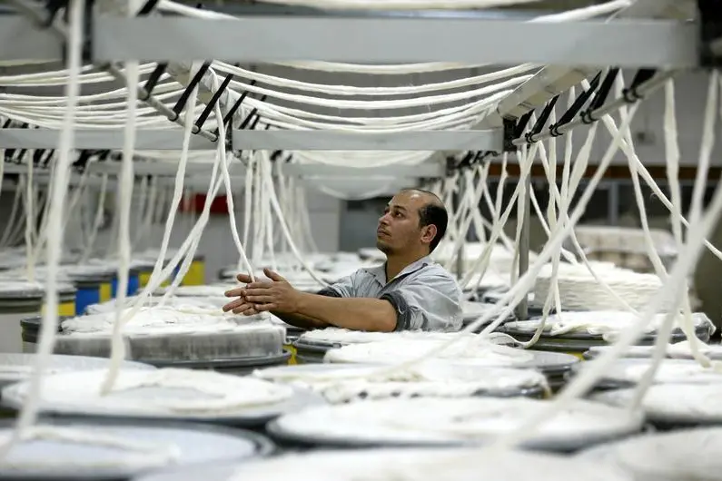 A factory worker works at a spinning factory on the outskirts of Cairo, Egypt, January 30, 2017. Image used for illustrative purpose , Reuters Images/Mohamed Abd El Ghany