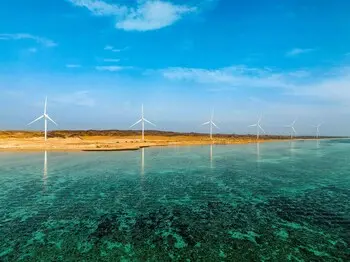 27-megawatt wind farm located on Delma Island in Abu Dhabi, UAE. Image courtesy: Masdar