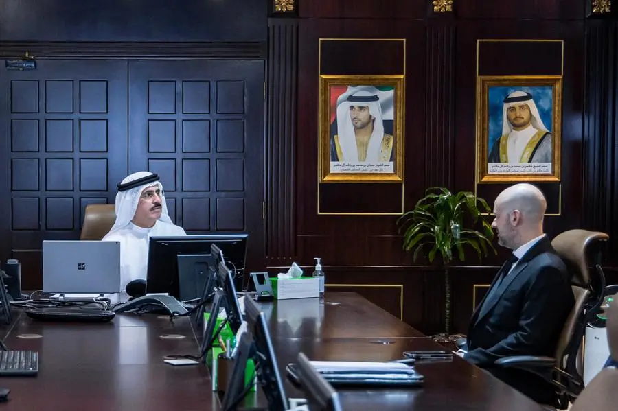 HE Saeed Mohammed Al Tayer, and Dr. Christian Weedbrook. Image Courtesy: Dubai Electricity and Water Authority (DEWA)