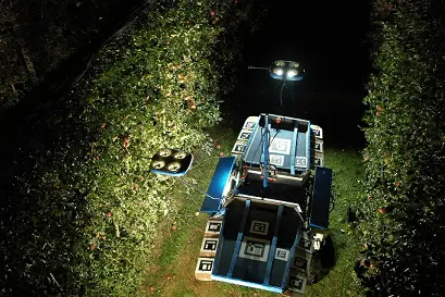 Night - 2 Flying Autonomous Robots (FARs) & ground control smart bin system (1)