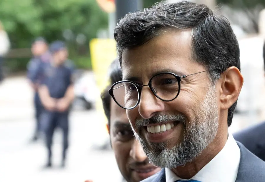 UAE's Minister of Energy and Industry Suhail al-Mazrouei arrives for the 35th OPEC (Organization OF Petroleum Exporting Countries) and non-OPEC ministerial meeting in Vienna, Austria, on June 4, 2023. There are growing signs that major oil producers led by Saudi Arabia and Russia are considering slashing production further when they meet on in a bid to prop up prices. Agence France-Presse (AFP). (Photo by JOE KLAMAR / AFP)