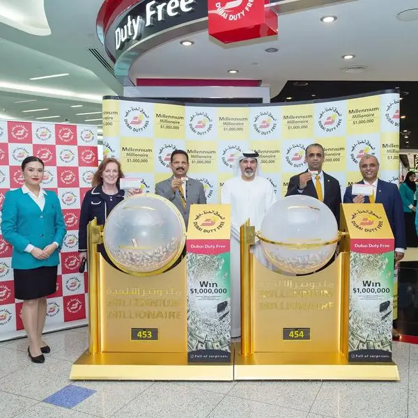 Emirati and Indian nationals win $1mln each in Dubai Duty Free Millennium Millionaire Promotion