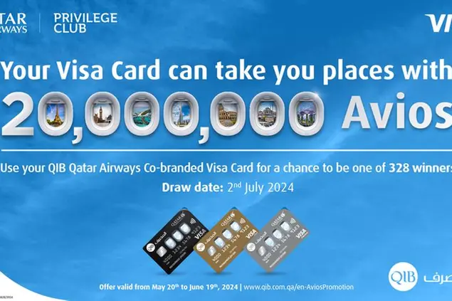 <p>QIB, Qatar Airways Privilege Club and Visa launch exclusive campaign with prizes worth 20mln Avios</p>\\n