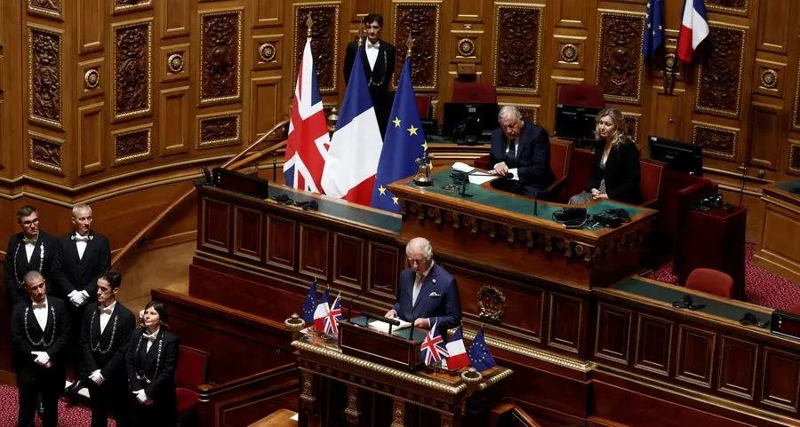 King Charles praises Franco-British friendship on state visit in France