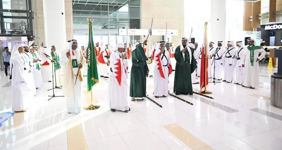 Bahrain International Airport welcomes KSA passengers with a grand welcome to mark National Day festivities