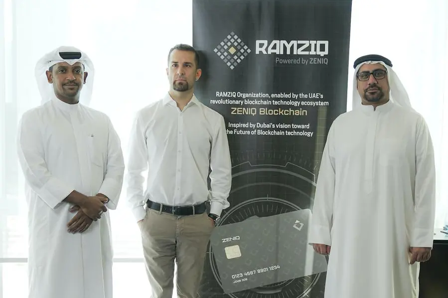 Solaiman Al-Rifai Co founder & Managing Director at ZENIQ Corporation & Founding Partner of RAMZIQ Technologies, Erwin Dokter CEO of ZENIQ Technologies Ltd, Walid Ahmad Abdullah Al Nuseirat CEO & Co-Founder RAMZIQ Technologies. Image courtesy: RAMZIQ