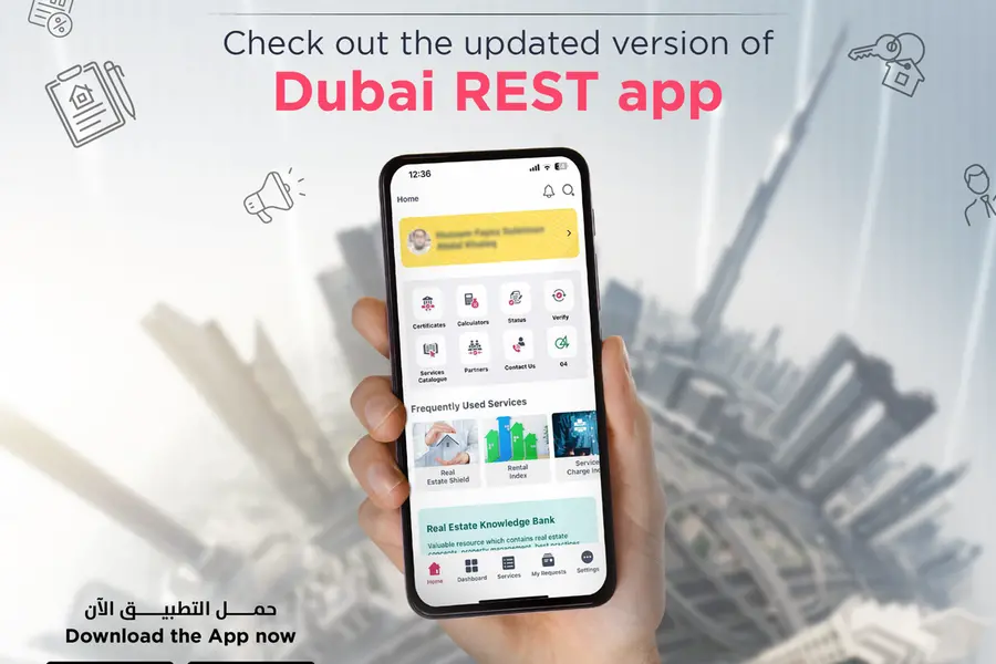 Dubai Land Department (DLD) launched the improved interface of the \\u2018Dubai REST\\u2019 app. Image courtesy: Dubai Land Department