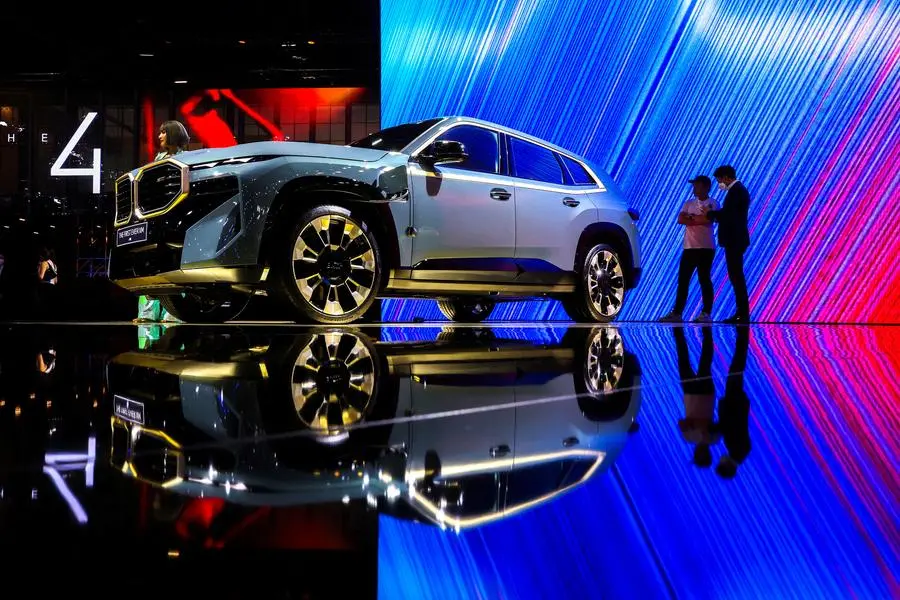 FILE PHOTO: The BMW XM EV car is displayed at the 44th Bangkok International Motor Show in Bangkok, Thailand, March 23, 2023. REUTERS/Athit Perawongmetha/File Photo Image used for illustrative purpose. , Reuters
