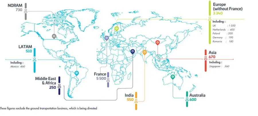 Thales worldwide: 68 countries and more than 12,000 job openings