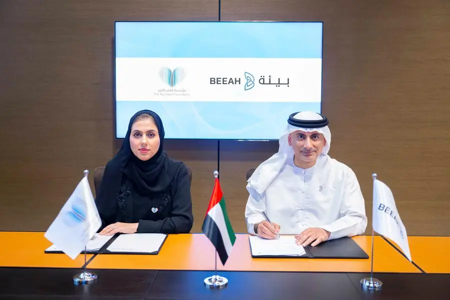 <p>Khaled Al Huraimel, Group CEO &amp; Vice Chairman of BEEAH and Her Excellency Mariam Al Hammadi, Director-General of TBHF during signing the agreement</p>\\n