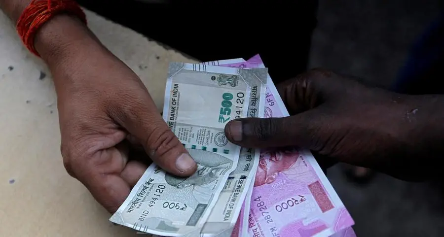 Indian rupee ends mildly higher aided by gains in Asian peers; falls on week