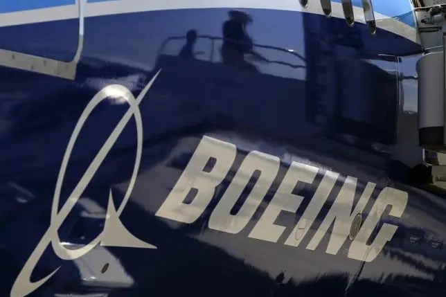 Image used for illustrative purpose. The Boeing logo is seen on a Boeing 787 Dreamliner airplane in Long Beach, California March 14, 2012. Reuters pictures , Reuters Images/Lucy Nicholson/Files